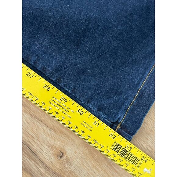 SPANX Flare Bootcut Pants High Rise Pull On Elastic Waist Indigo Blue Medium - Picture 5 of 8